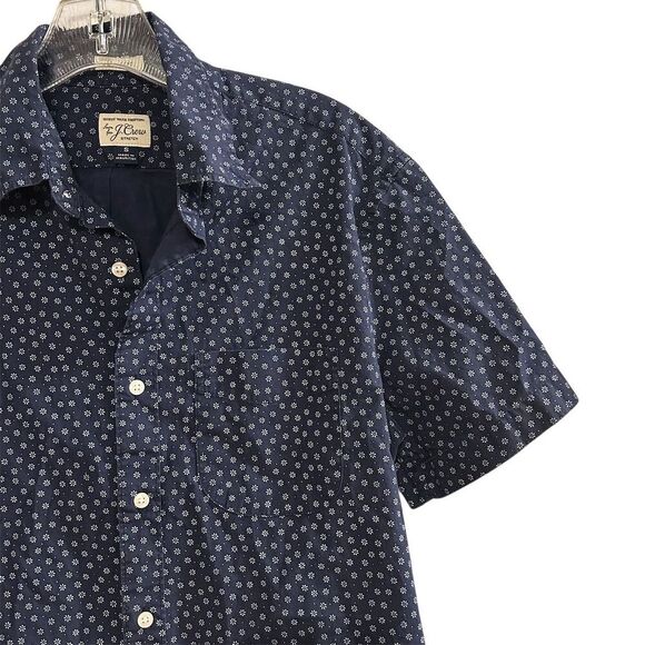 J.Crew Women’s S Blue Floral Short Sleeve Button-Up Shirt Casual Summer - Picture 10 of 12